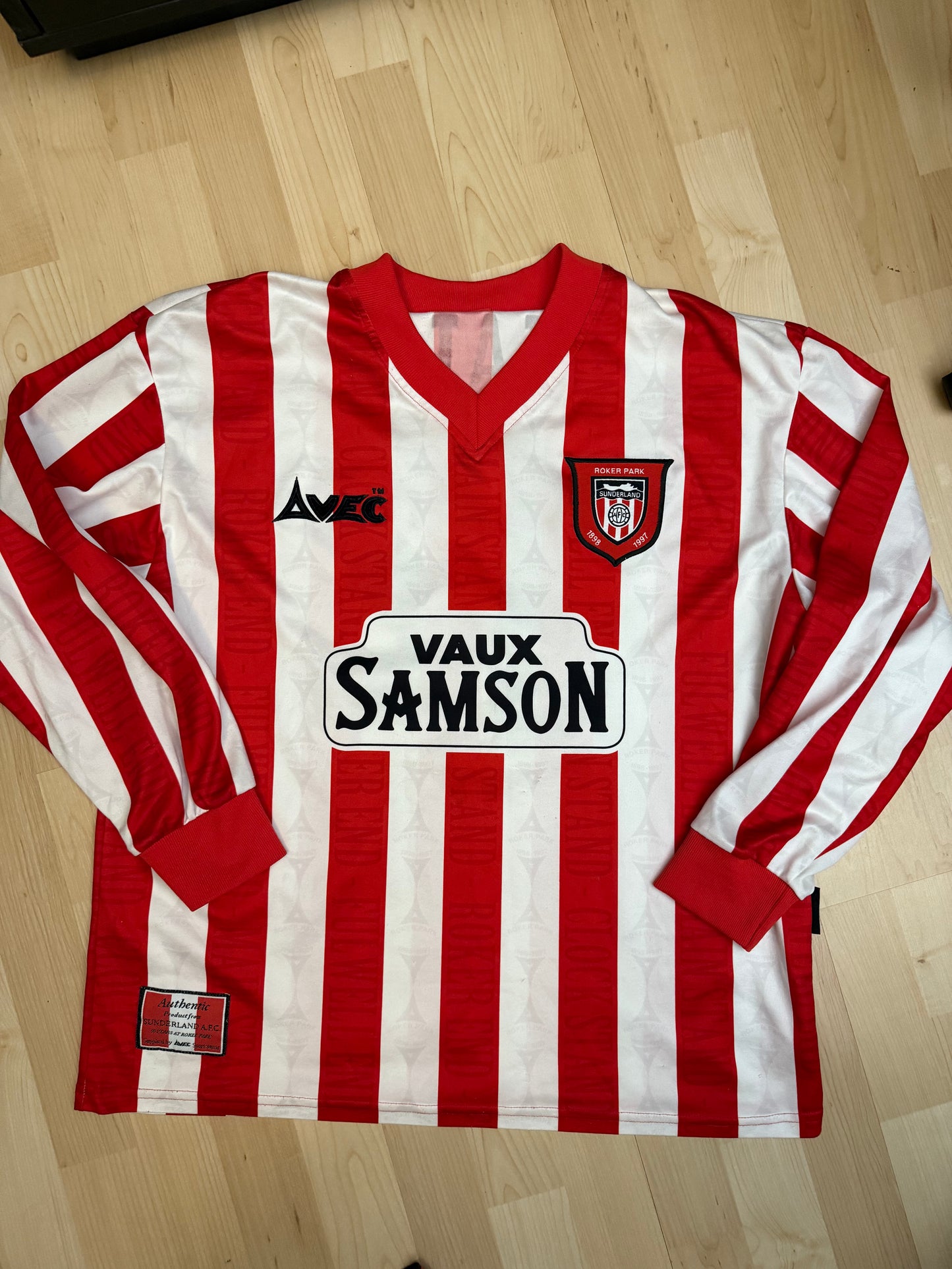 Sunderland 1996/1997 Home Shirt Longsleeve (#12 Hall) (XL)