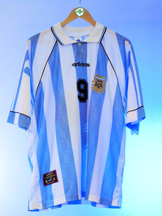 Argentina 1996 Home Shirt #9 Batistuta (XL)