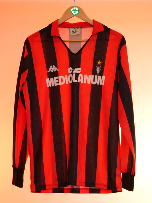 Ac Milan 1989/1990 Home Shirt Longsleeve (XL label fits L)