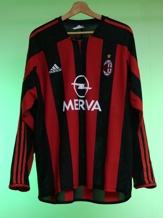 AC Milan 2003/2004 Home Shirt Longsleeve (#22 Kaka) (L/XL)