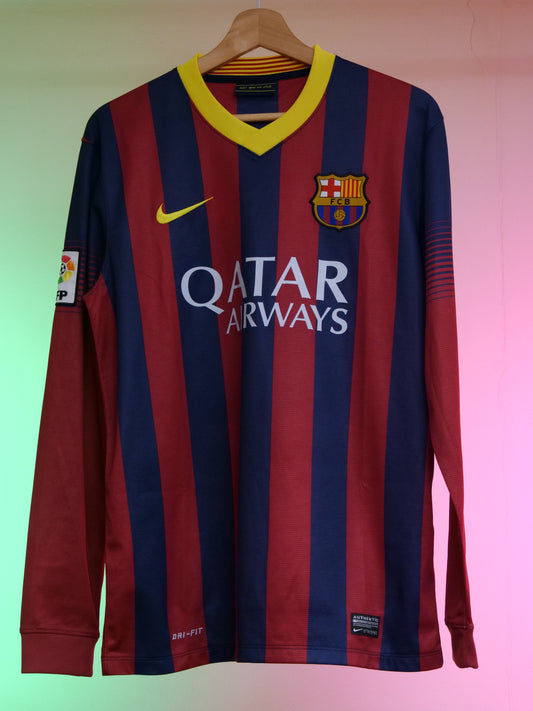 Barcelona 2013/2014 Home Shirt Longsleeve (#11 Neymar) (L)