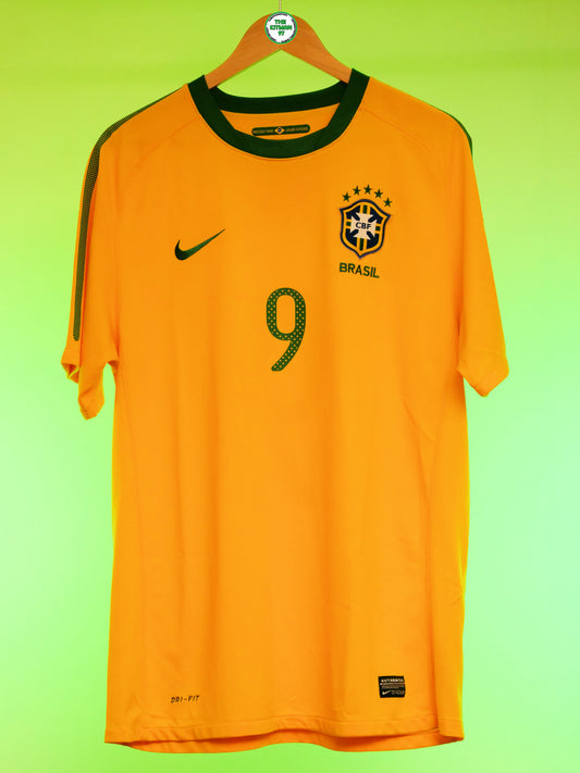 Brazil 2010 Home Shirt (#9 Fabiano) (L)
