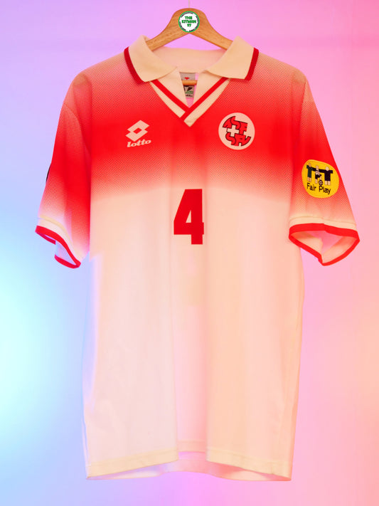Switzerland 1996/1998 Away Shirt (#4 Henchoz) (L)