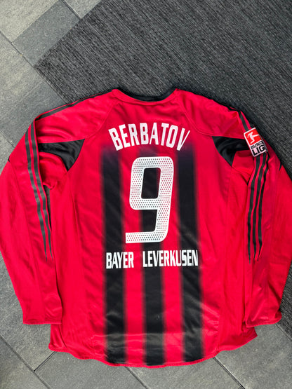 Leverkusen 2004/2005 Home Shirt Longsleeve (#9 Berbatov) (L)