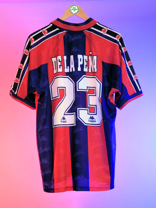 Barcelona 1995/1997 Home Shirt #23 De La Peńa (Size M fits L)