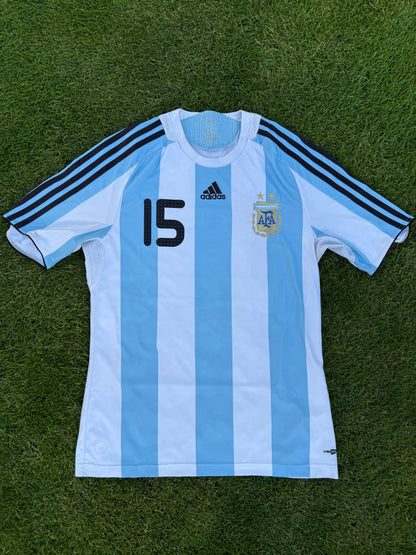 Argentina 2007/2009 Home Shirt (#15 Messi) (M)