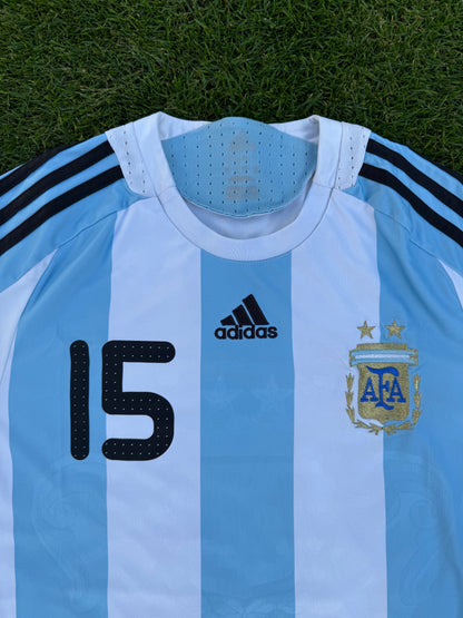 Argentina 2007/2009 Home Shirt (#15 Messi) (M)