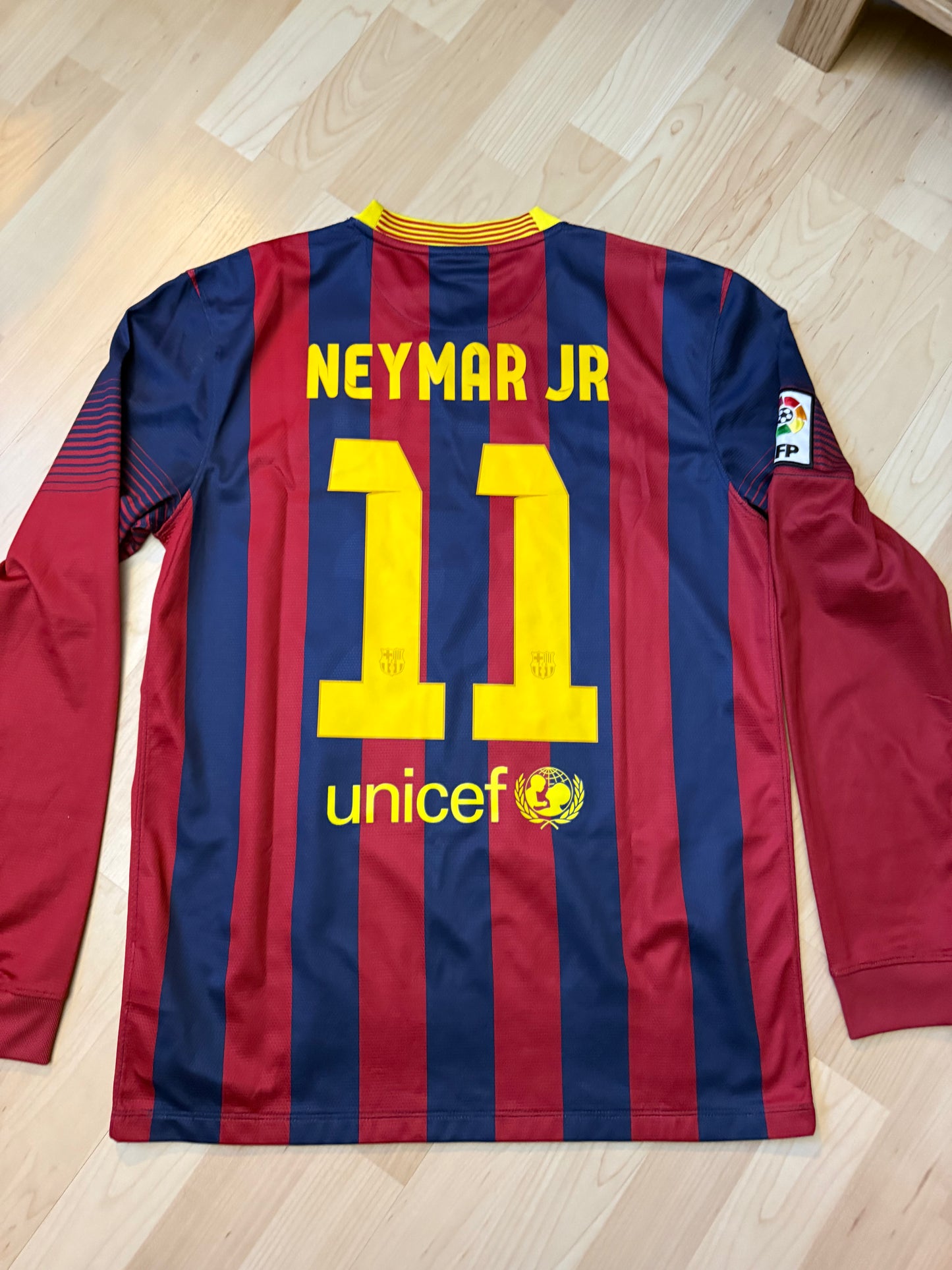 Barcelona 2013/2014 Home Shirt Longsleeve (#11 Neymar) (L)