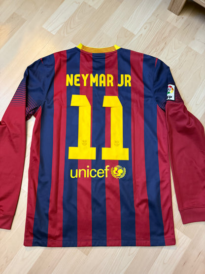 Barcelona 2013/2014 Home Shirt Longsleeve (#11 Neymar) (L)