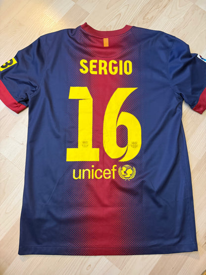 Barcelona 2012/2013 Home Shirt (#16 Busquets) (M)