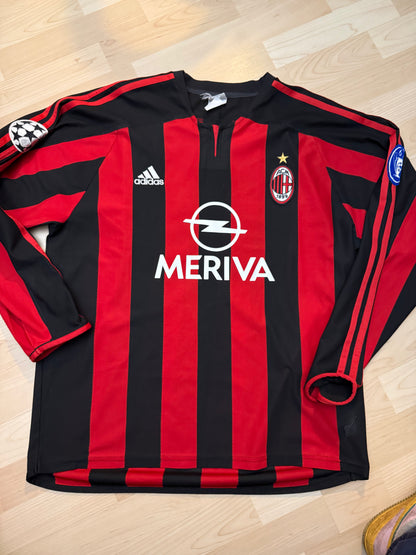 AC Milan 2003/2004 Home Shirt Longsleeve (#22 Kaka) (L/XL)