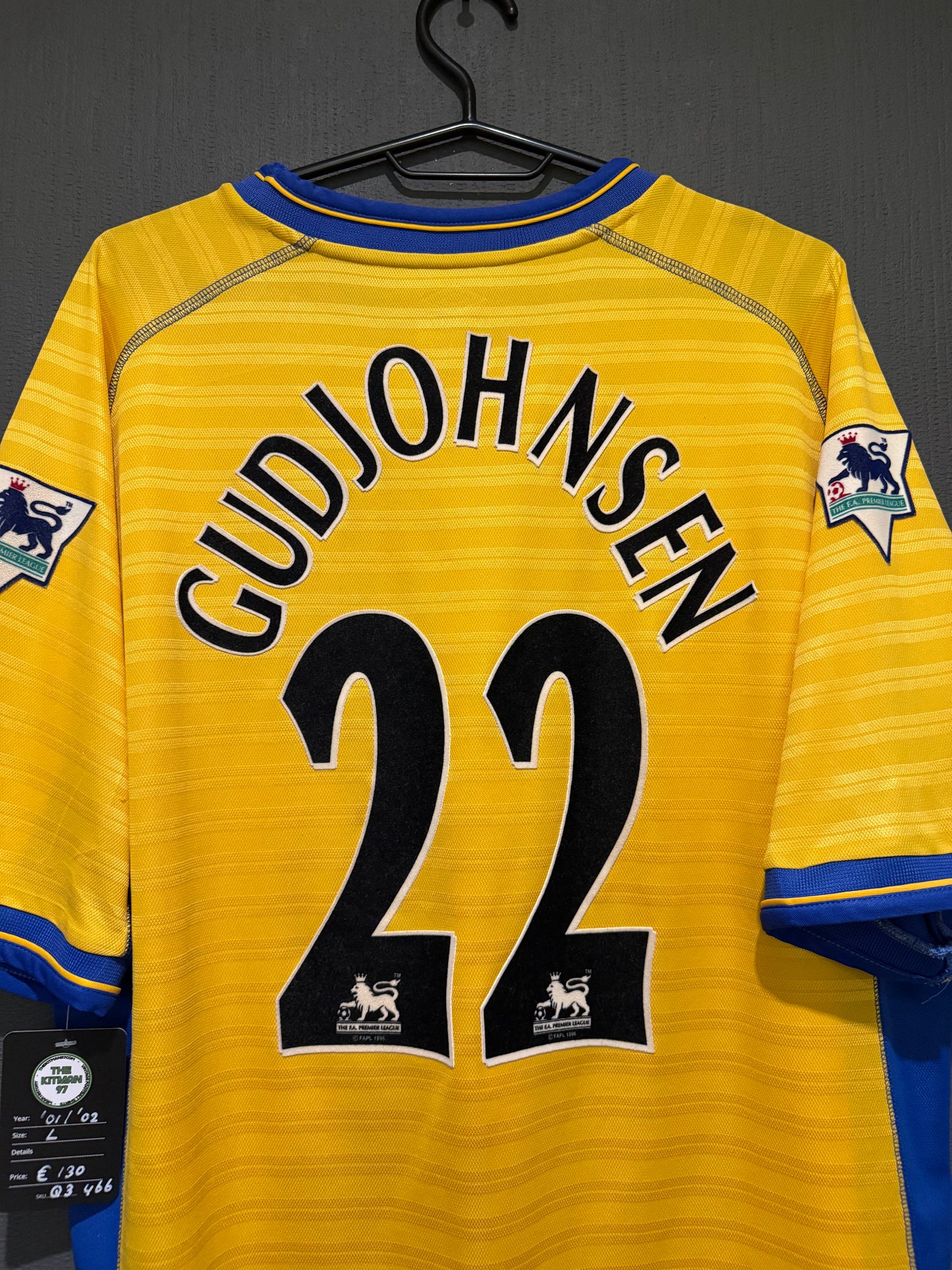 Chelsea 2001/2002 Away Shirt (#22 Gudjohnsen) (L)