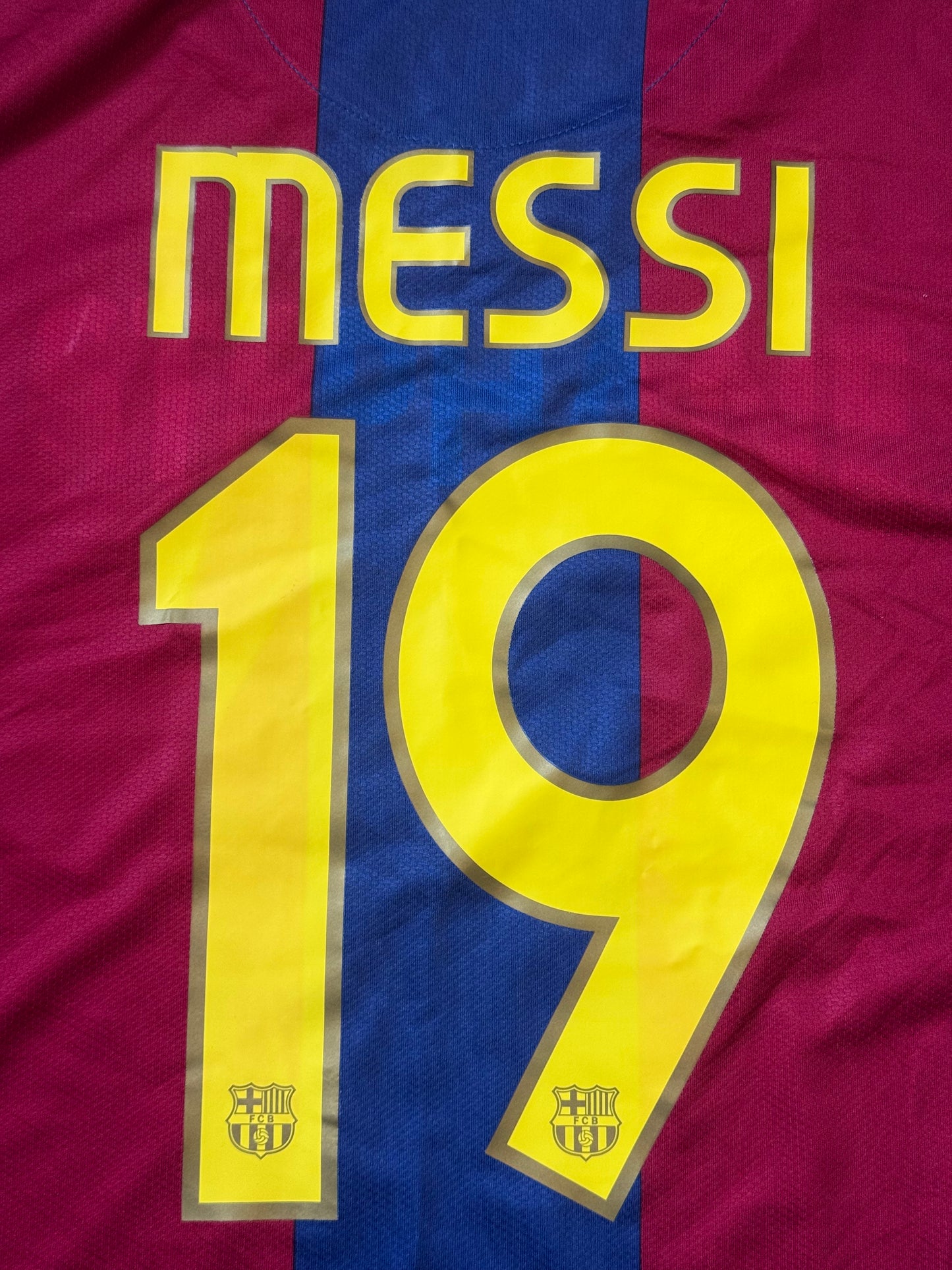 Barcelona 2007/2008 Home Shirt (#19 Messi) (XL)