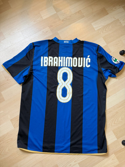 Inter Milan 2008/2009 Home Shirt (#8 Ibrahimovic) (XL)