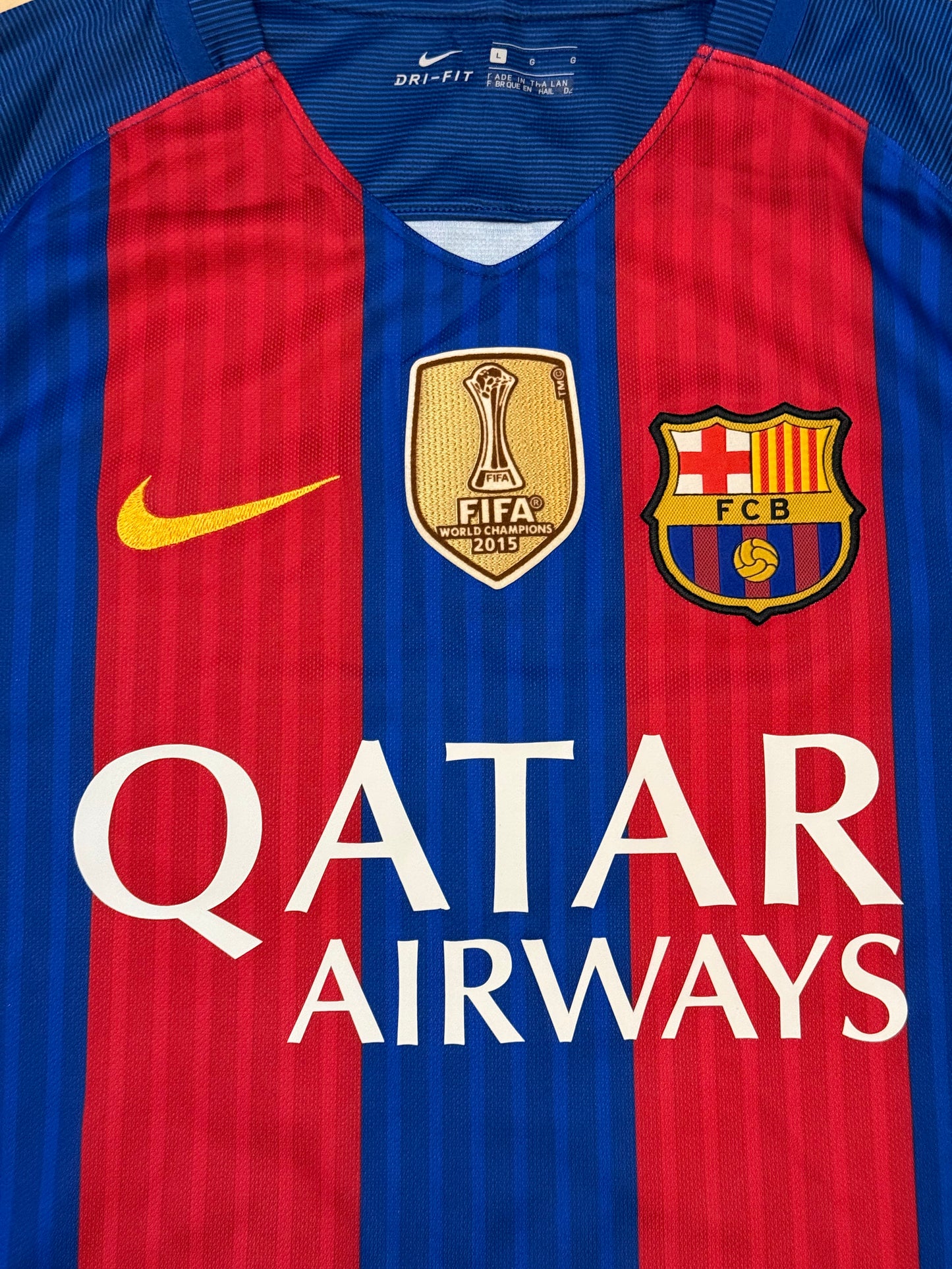 Barcelona 2015/2016 Home Shirt (#10 Messi) (L)