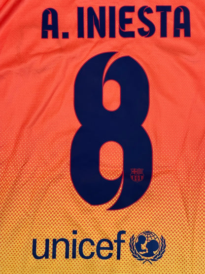 Barcelona 2012/2013 Away Shirt (#8 Iniesta) (XXL)