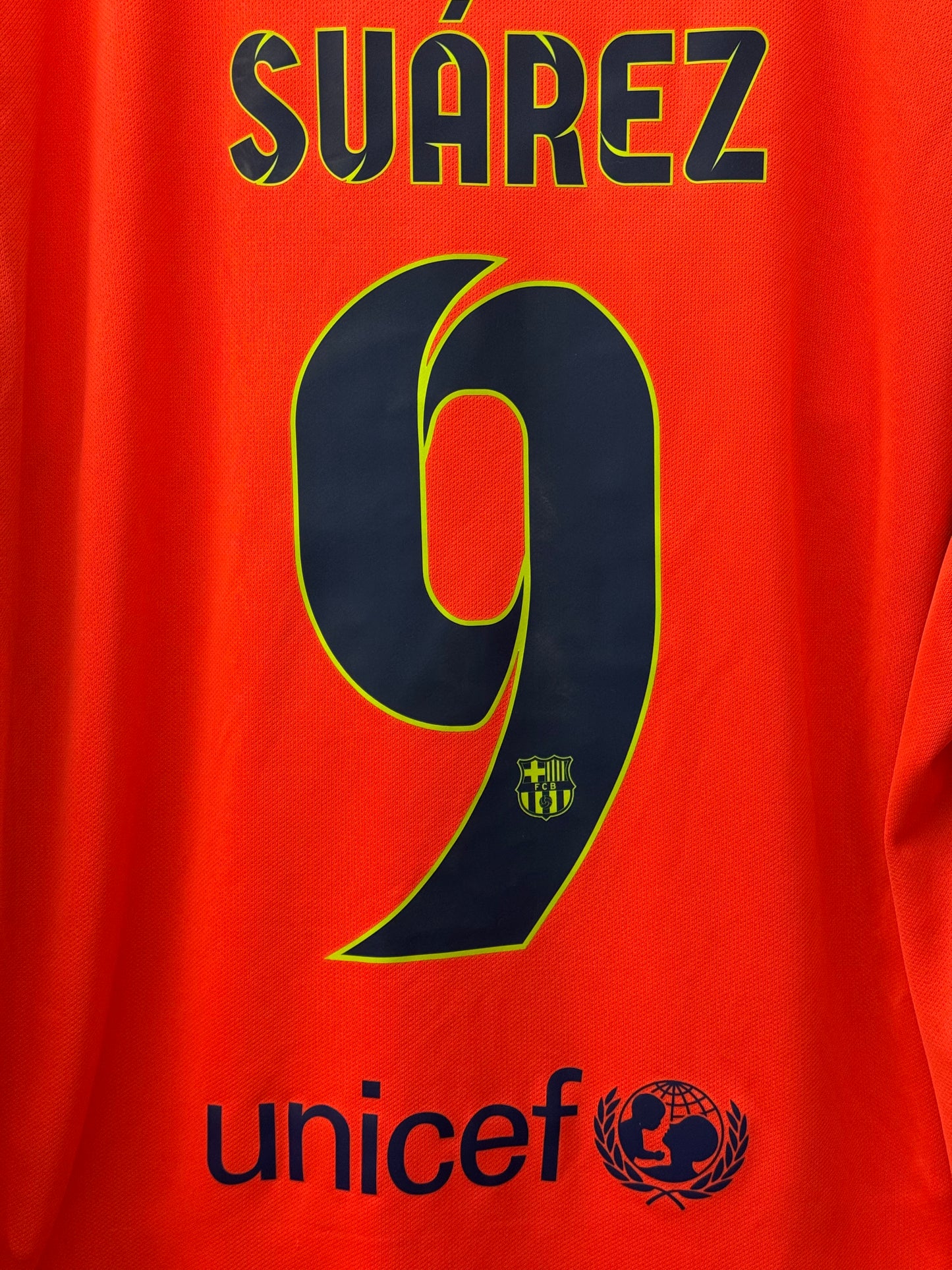 Barcelona 2014/2015 Away Shirt Longsleeve (#9 Suárez) (XXL)