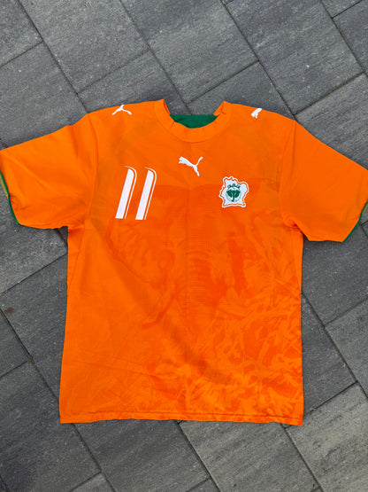 Ivory Coast 2006/2007 Home Shirt (#11 Drogba) (M)