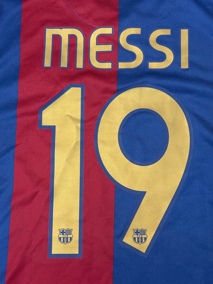 Barcelona 2006/2007 Home Shirt (#19 Messi) (L)