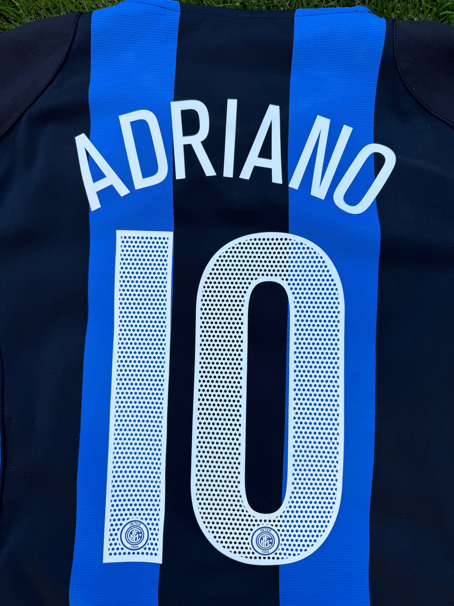 Inter Milan 2004/2005 Home Shirt Longsleeve (#10 Adriano) (XL)