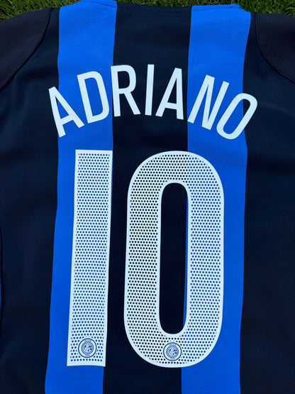 Inter Milan 2004/2005 Home Shirt Longsleeve (#10 Adriano) (XL)
