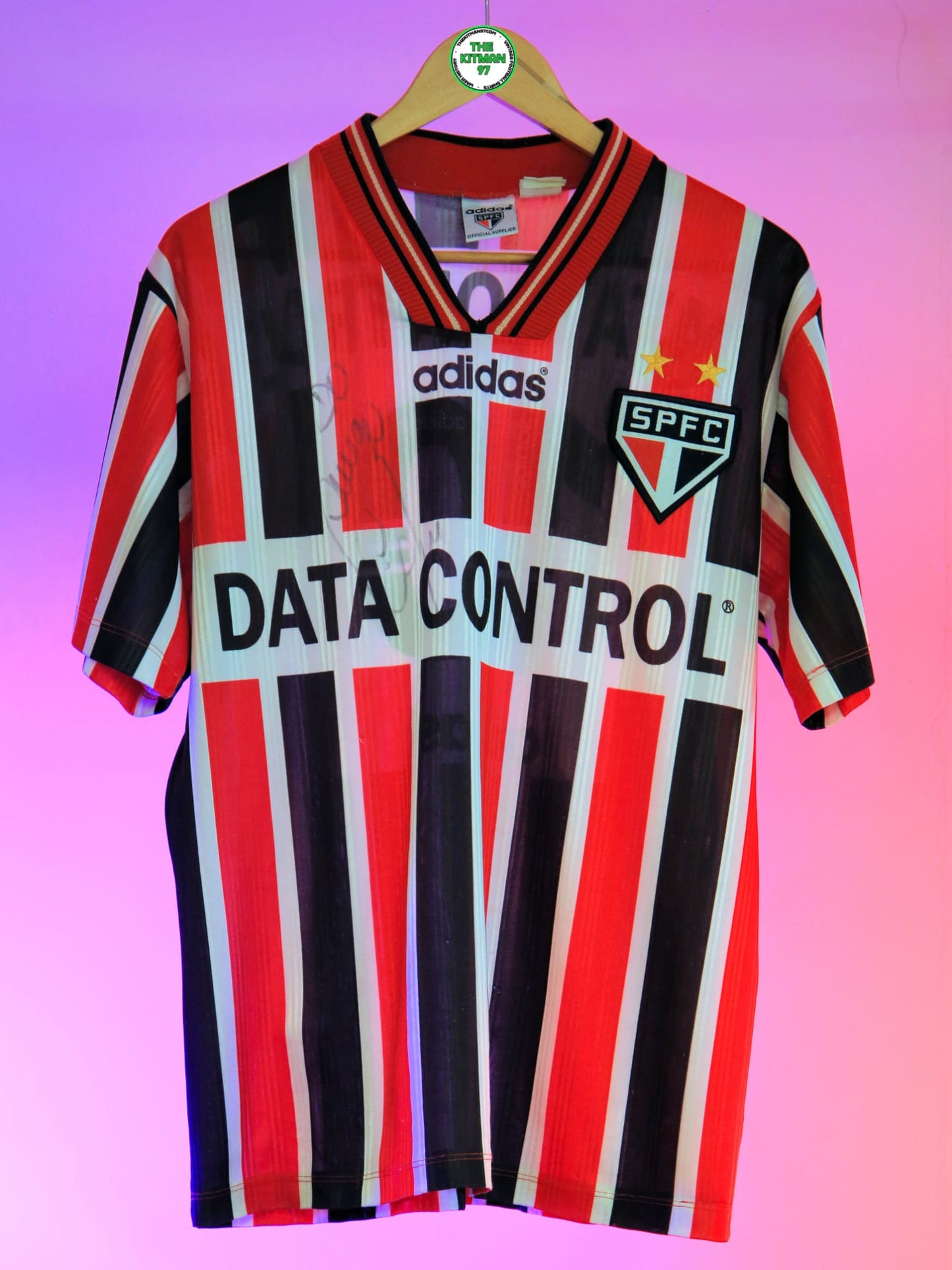 São Paulo 1996 Home Shirt signed Cafu (L)