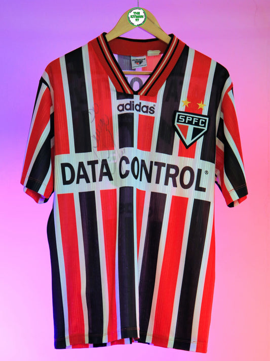 São Paulo 1996 Home Shirt signed Cafu (L)