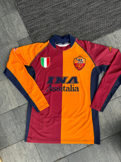 AS Roma 2001/2002 European Shirt Longsleeve (S)