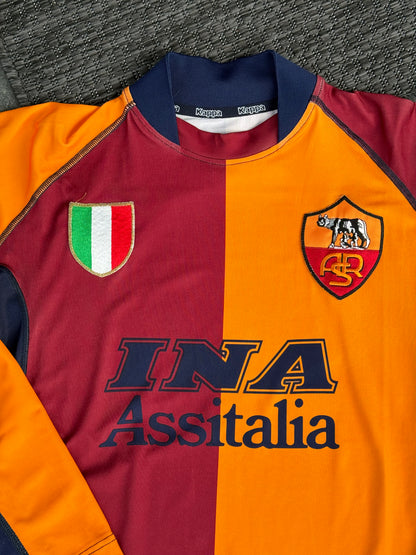AS Roma 2001/2002 European Shirt Longsleeve (S)