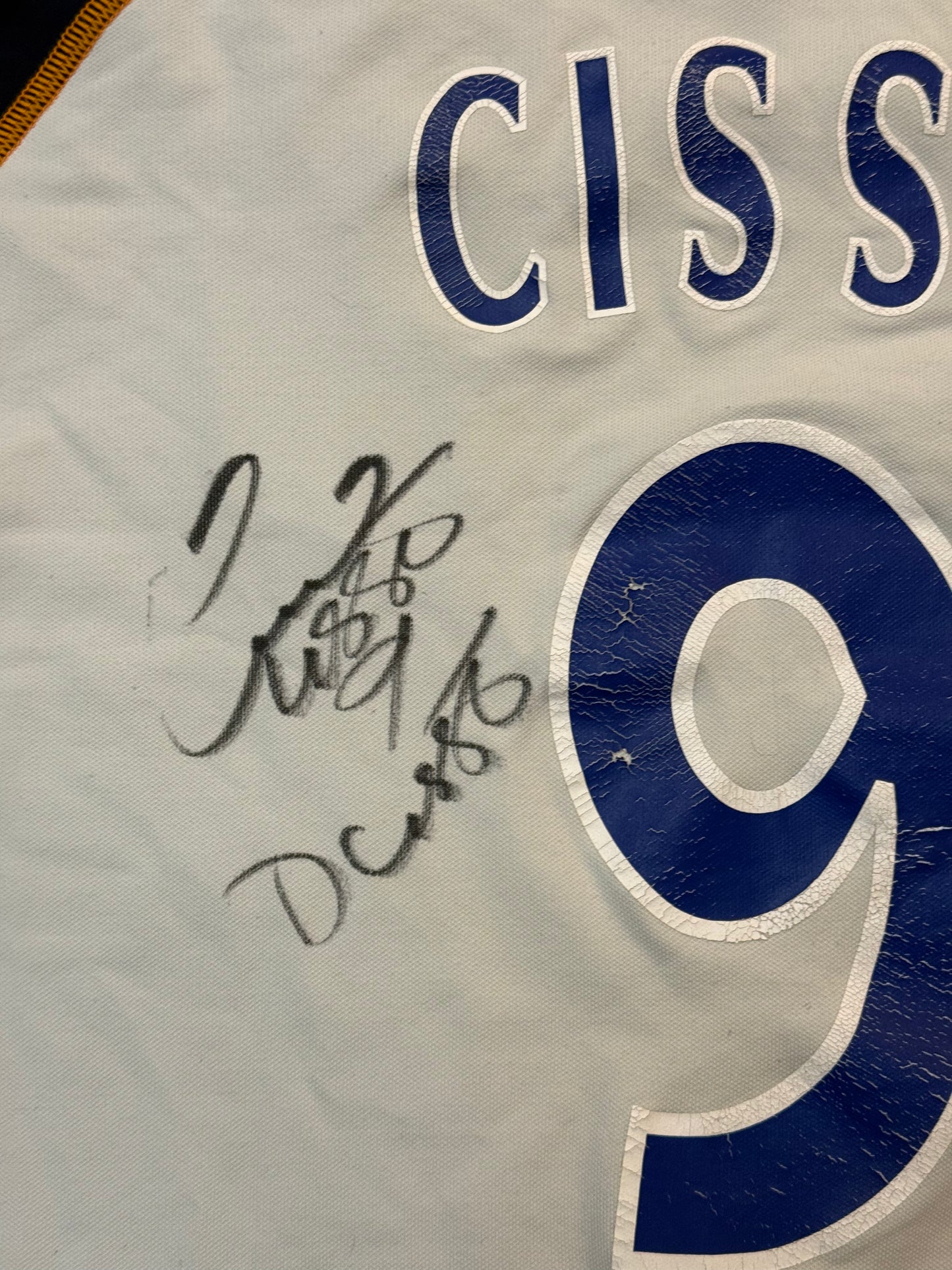 Auxerre 2002/2003 Third Shirt (#9 Cisse) (Signed) (M/L)