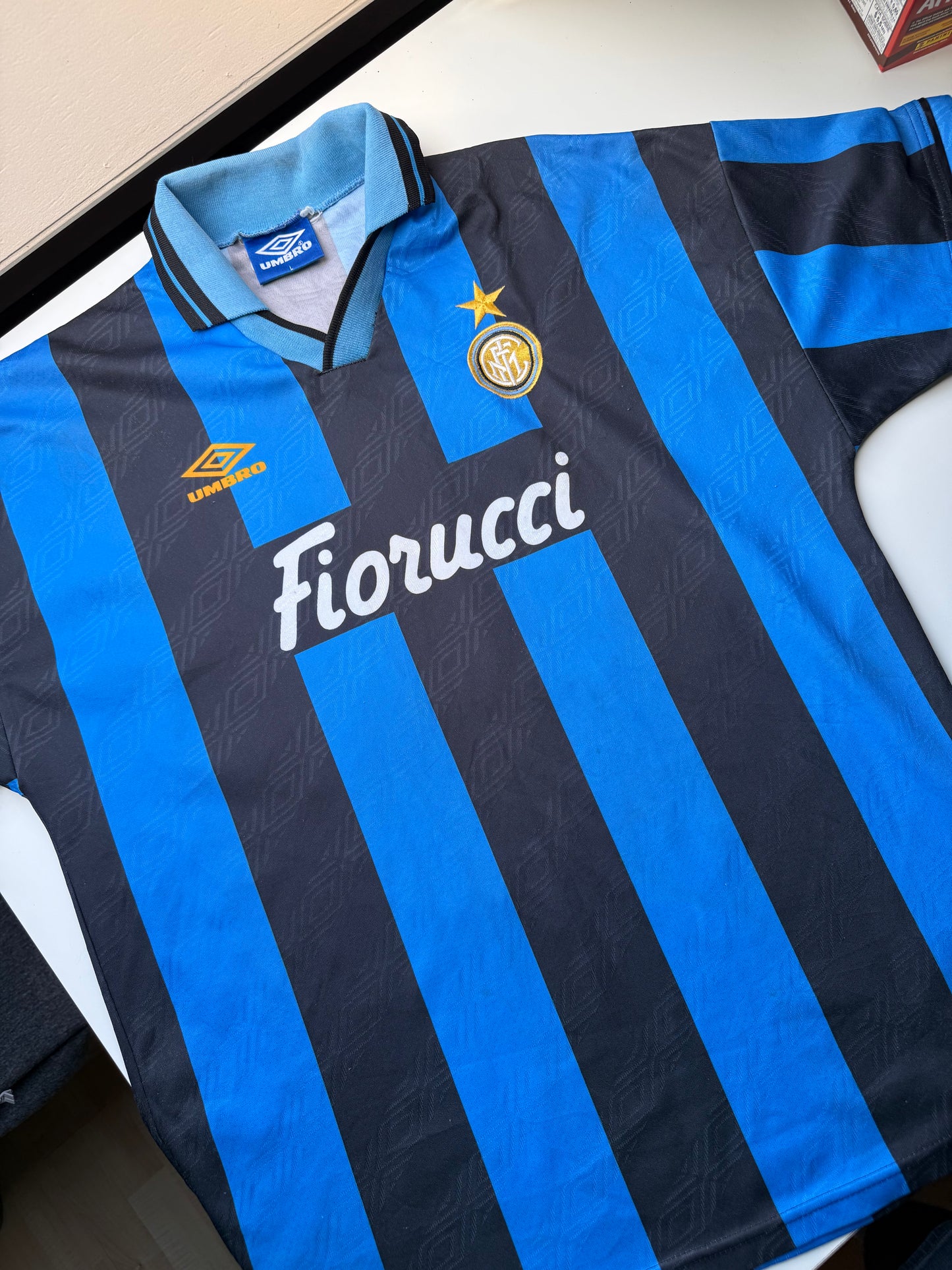 Inter Milan 1994/1995 Home Shirt (#10 Bergkamp) (L)