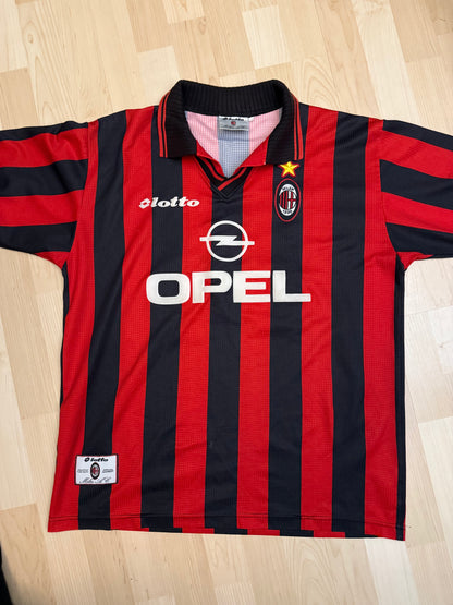 AC Milan 1997/1998 Home Shirt (#14 Weah) (XL)