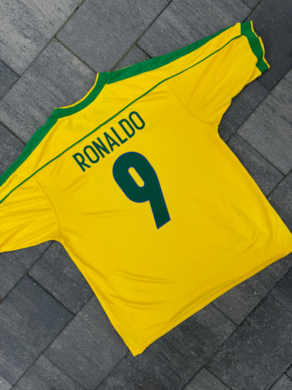 Brazil 1999 Home Shirt (#9 Ronaldo) (L)
