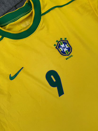 Brazil 1999 Home Shirt (#9 Ronaldo) (L)