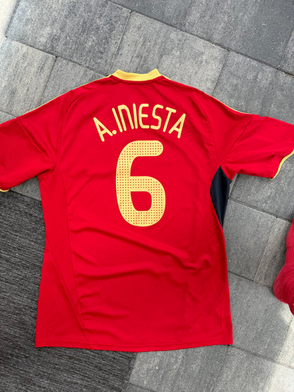 Spain 2009 Confederations Cup Home Shirt (#6 Iniesta) (L)
