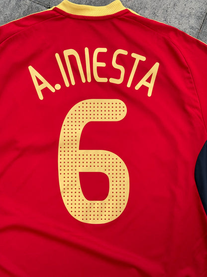 Spain 2009 Confederations Cup Home Shirt (#6 Iniesta) (L)