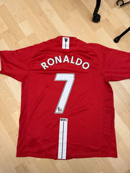 Manchester United 2007/2009 Home Shirt (#7 Ronaldo) (L)