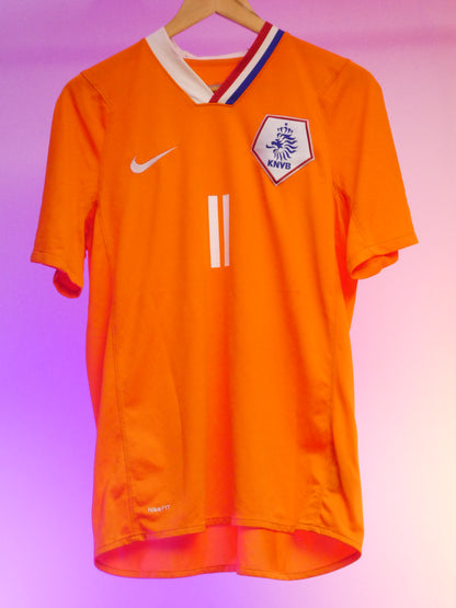 Netherlands 2008 Home Shirt (#11 Robben) (M)