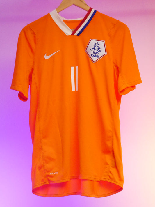 Netherlands 2008 Home Shirt (#11 Robben) (M)