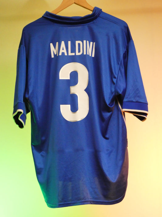 Italy 1998 Home Shirt (#3 Maldini) (XL)