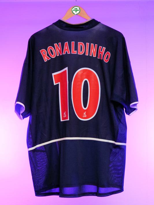 PSG 2002/2003 Home Shirt (#10 Ronaldinho) (XL)
