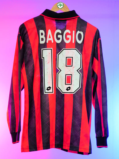 AC Milan 1994/1995 Intercontinental Cup Home Shirt (#18 Baggio) (L/XL)