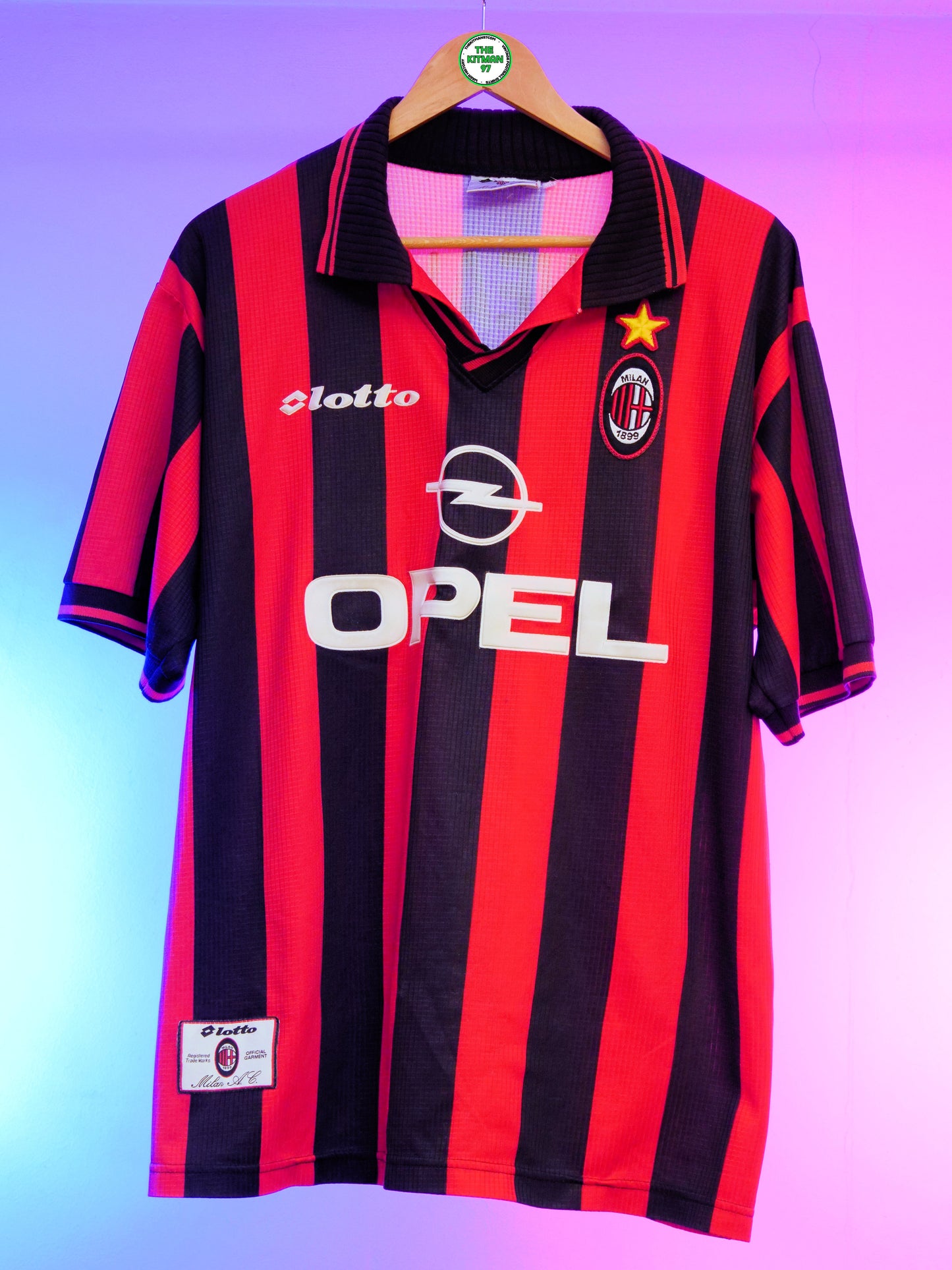 AC Milan 1997/1998 Home Shirt (#14 Weah) (XL)