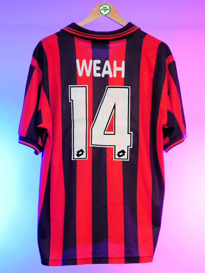 AC Milan 1997/1998 Home Shirt (#14 Weah) (XL)