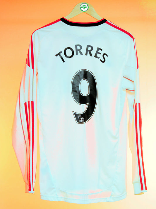 Liverpool 20101/2011 Away Shirt Longsleeve (#9 Torres) (M)