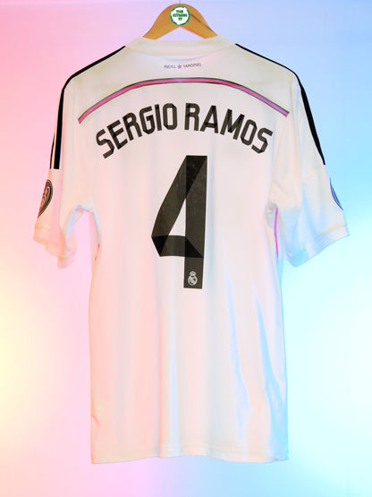Real Madrid 2014/2015 Home Shirt (#4 Ramos) (L)