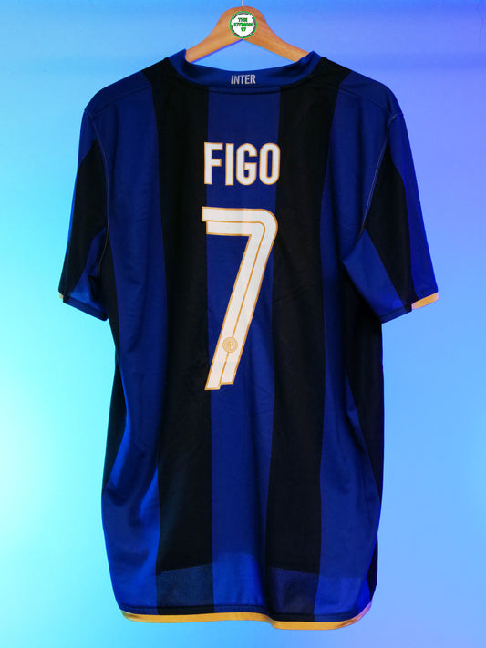 Inter Milan 2008/2009 Home Shirt (#7 Figo) (M)