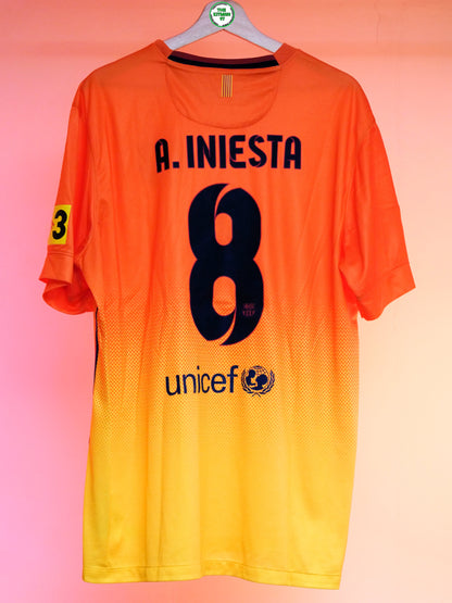 Barcelona 2012/2013 Away Shirt (#8 Iniesta) (XXL)