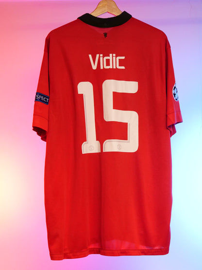 Manchester United 2013/2014 Home Shirt (#15 Vidic) (XXXL)
