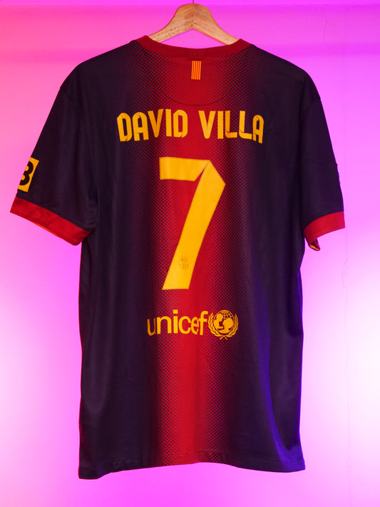 Barcelona 2012/2013 Home Shirt (#7 Villa) (L)